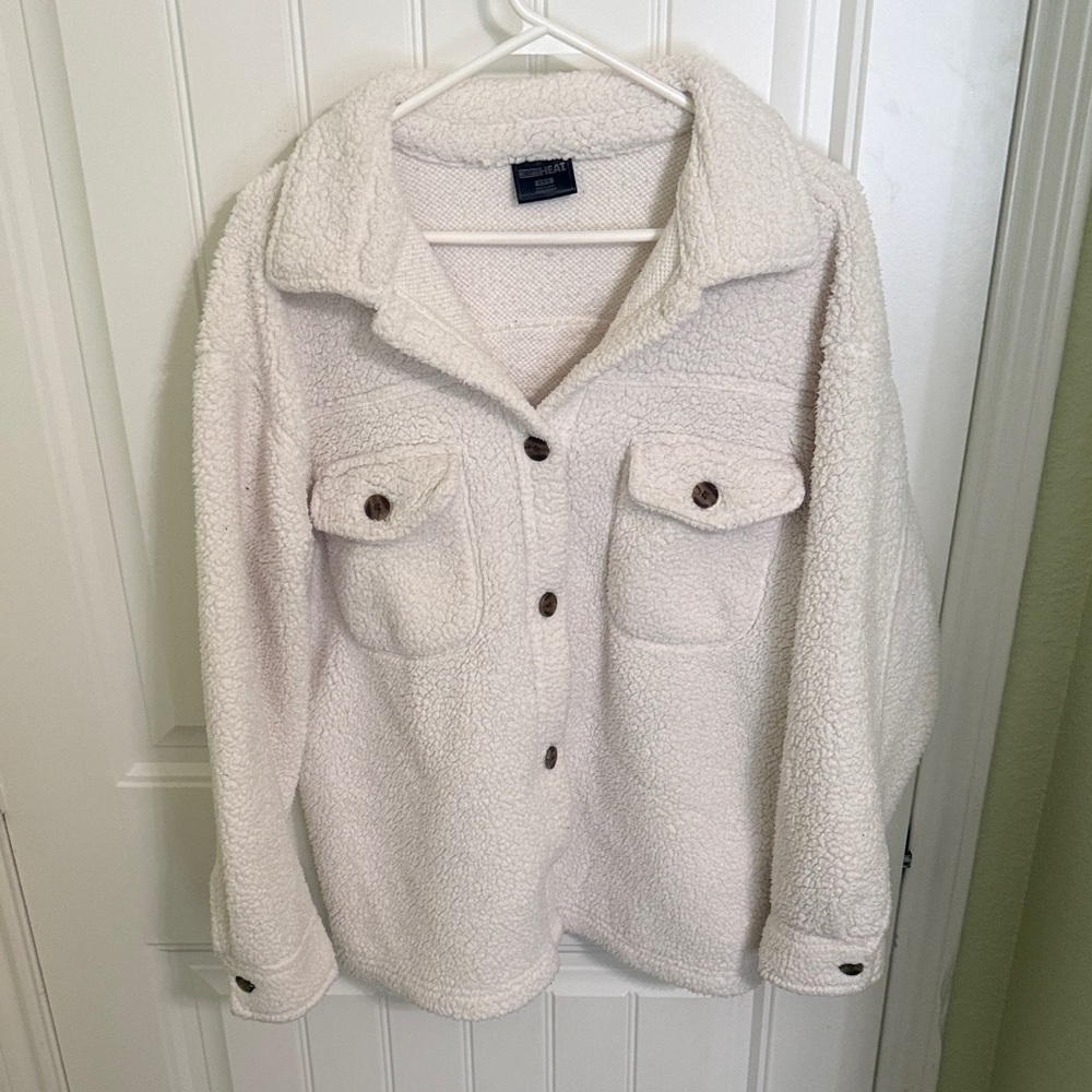 32 Degrees Women's Off-White Teddy Jacket